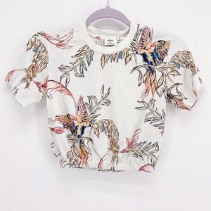 Wilfred Tropical Parrot Piaf Crop Top